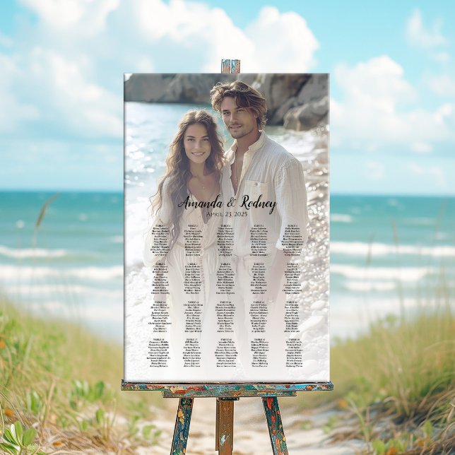 Elegant photo wedding seating chart 20 tables (Creator Uploaded)