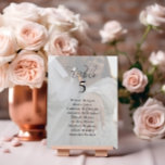 Elegant Photo Wedding Seating Chart Table Card<br><div class="desc">Elegant black and white photo wedding seating card.</div>