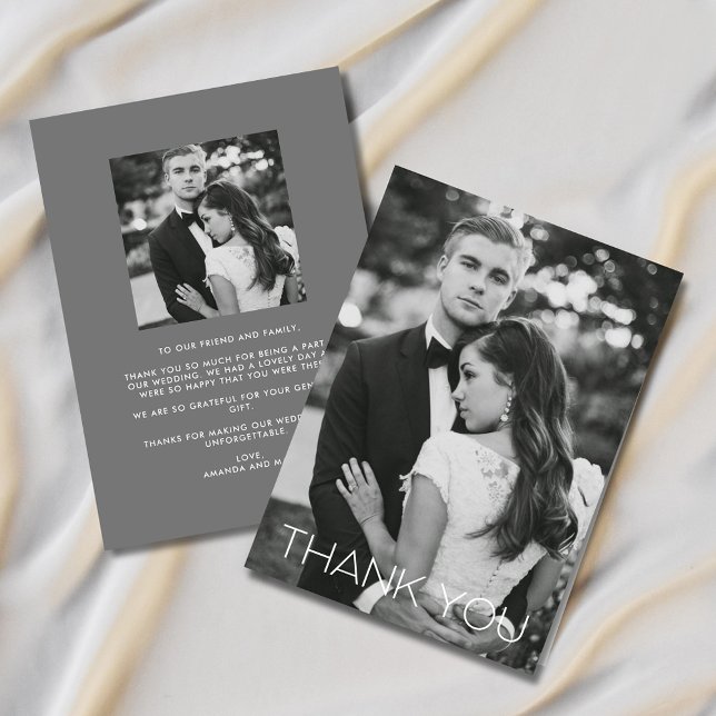 Elegant Photo Wedding Thank You Card (Elegant Photo Wedding Thank You Card)