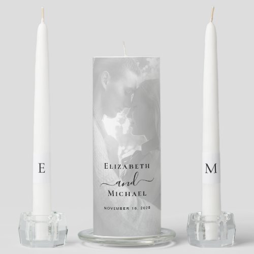 Elegant Photo Wedding Unity Candle Set