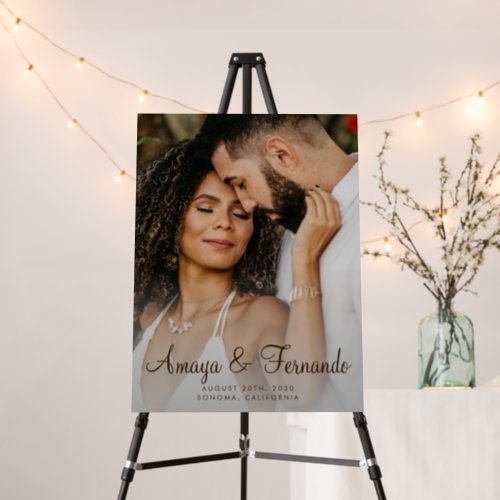 Elegant Photo Wedding Welcome Foam Board