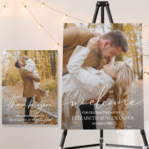 Elegant Photo Wedding Welcome Foam Board