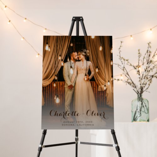 Elegant Photo Wedding Welcome Foam Board