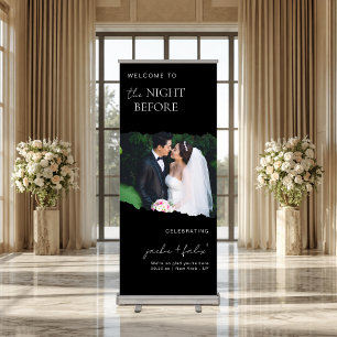 Elegant Photo Welcome Sign for The Night Before