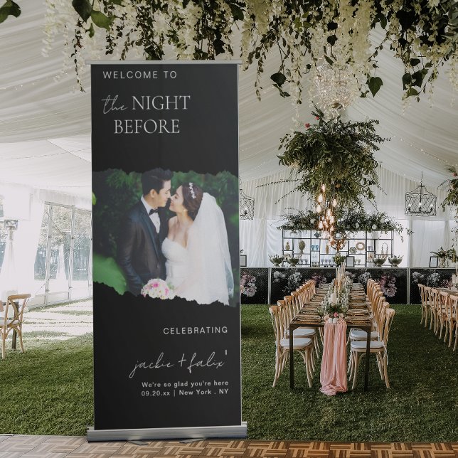 Elegant Photo Welcome Sign for The Night Before (Creator Uploaded)