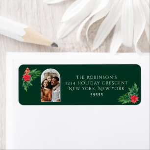 Elegant Photo Winter Greenery Label