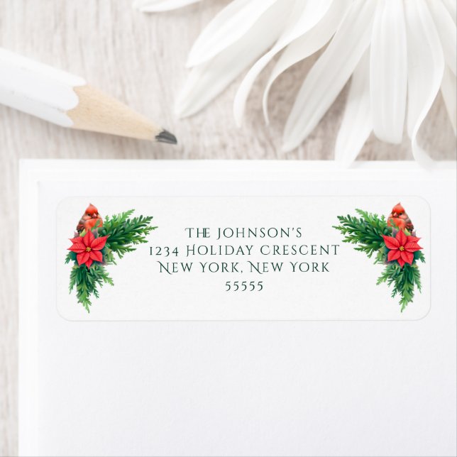 Elegant Photo Winter Greenery Label (Insitu)