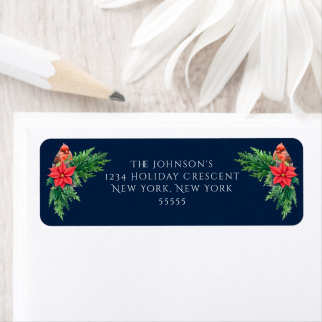 Elegant Photo Winter Greenery Label (Insitu)
