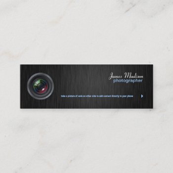 Elegant Photography Business Card W/ Qr Code by eatlovepray at Zazzle