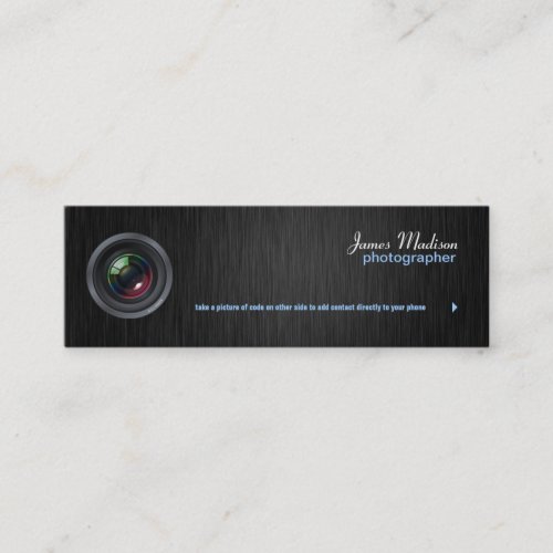 Elegant Photography Business Card w QR Code