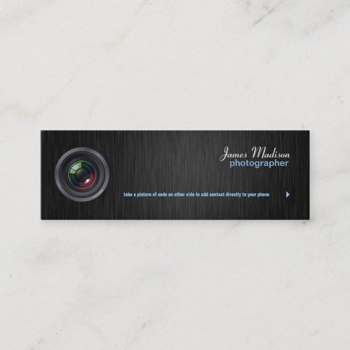 Customizable Elegant Photography Business Card w/ QR Code