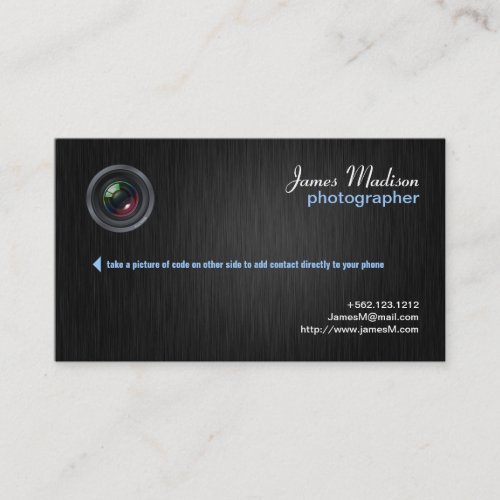 Elegant Photography Business Card w/ QR Code II
