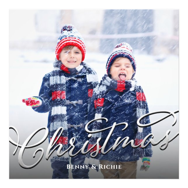 Elegant Photography Christmas Keepsake Simple  Photo Print (Front)