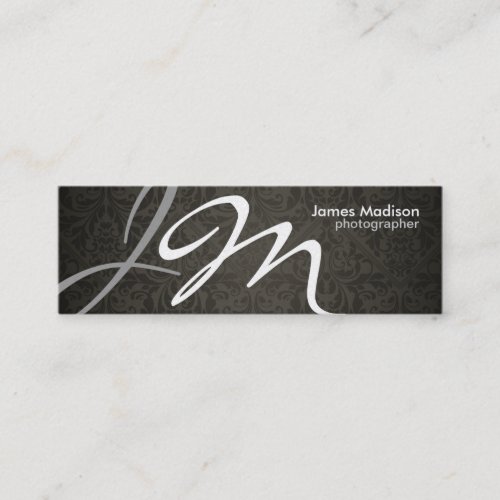 Elegant Photography Damask Business Card