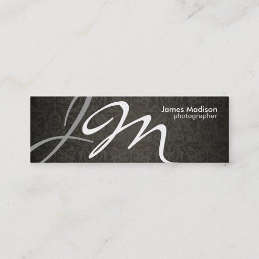 Customizable Elegant Photography Damask Business Card