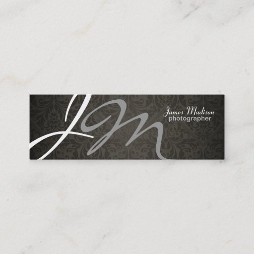 Customizable Elegant Photography Damask Business Card