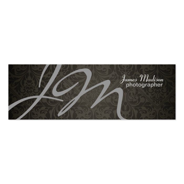 Elegant Photography Damask Business Card