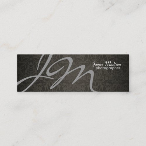 Elegant Photography Damask Business Card