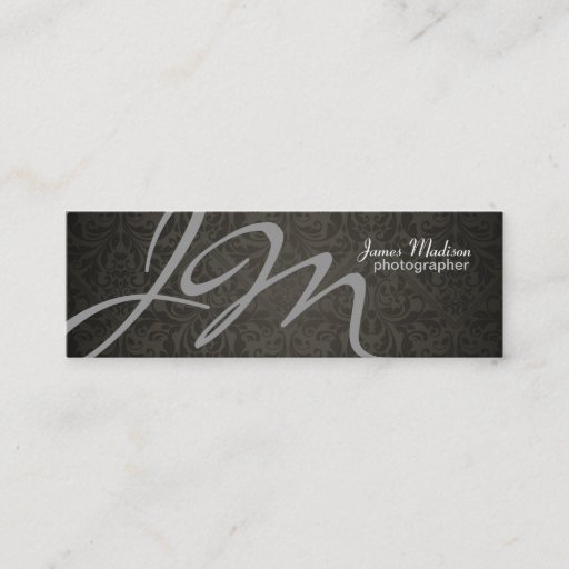 Customizable Elegant Photography Damask Business Card