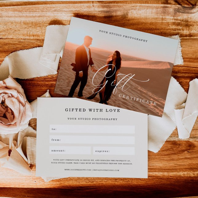 Elegant Photography Gift Certificate | Gift Card (Creator Uploaded)