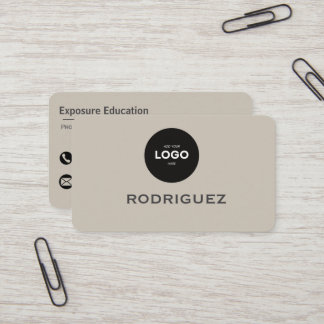 Elegant Photography Workshop Brown Business Card