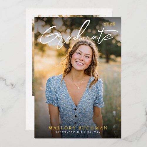 Elegant PhotoPop Graduation Announcement &amp; Party