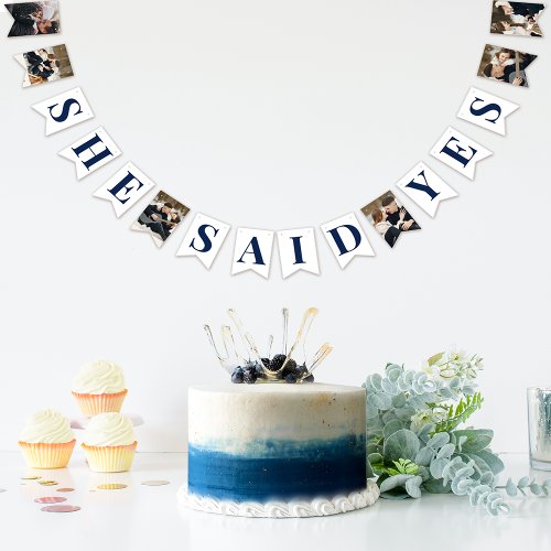 Elegant Photos Blue  White Bridal Shower Bunting Flags