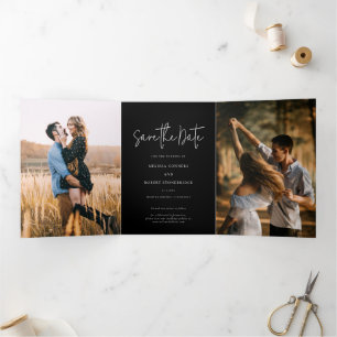 Elegant Photos Wedding Wedding Save The Date Tri-Fold Invitation