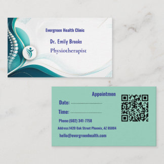 Elegant Physical Therapy Clinic Appointment Card