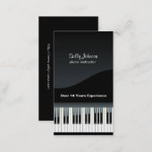 Elegant  Piano Instructor Business Card (Front/Back)