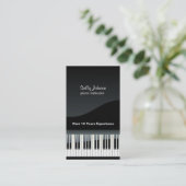 Elegant  Piano Instructor Business Card (Standing Front)