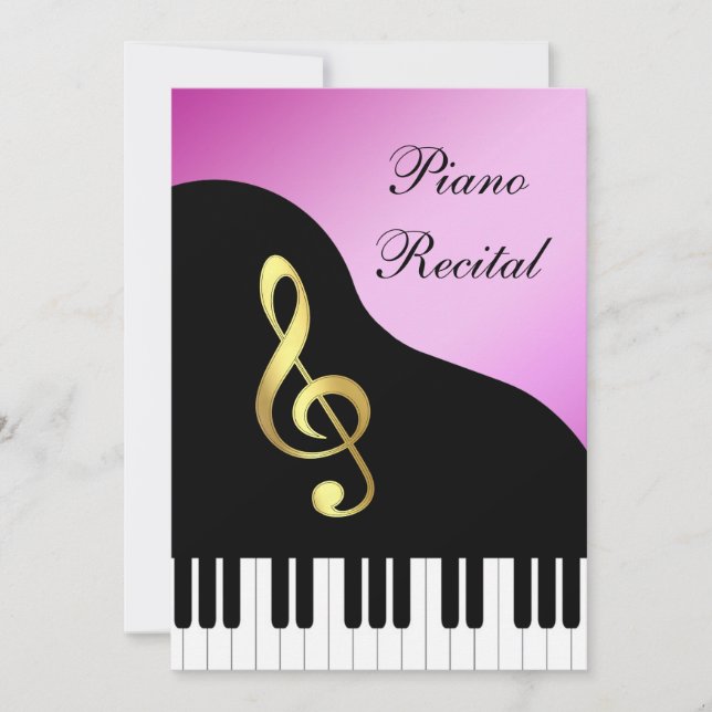Elegant Piano Invitation (Front)