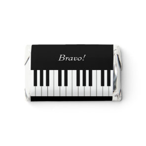 Elegant Piano Keyboard Custom Name & Message Hershey's Miniatures