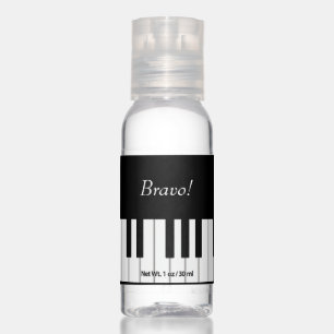 Elegant Piano Keyboard Custom Name & Message Music Hand Sanitizer