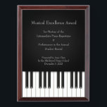 Elegant Piano Keyboard Music Achievement Large Award Plaque<br><div class="desc">Reward students for big and small achievements with this keyboard music award plaque.</div>
