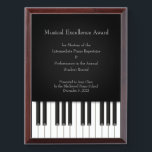 Elegant Piano Keyboard Music Achievement Large Award Plaque<br><div class="desc">Reward students for big and small achievements with this keyboard music award plaque.</div>