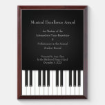 Elegant Piano Keyboard Music Achievement Large Award Plaque