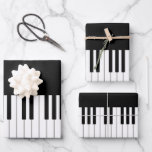 Elegant Piano Keyboard Musical Occasion Wrapping Paper Sheets