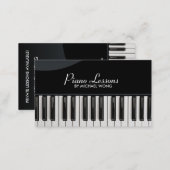 Elegant Piano Lessons Business Card (Front/Back)