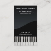 Elegant Piano Lessons Business Card (Back)