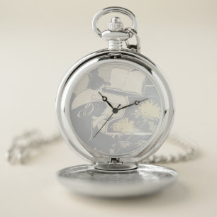 Elegant Piano Player Pocket Watch
