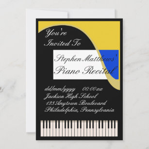 Elegant Piano Recital Invitation