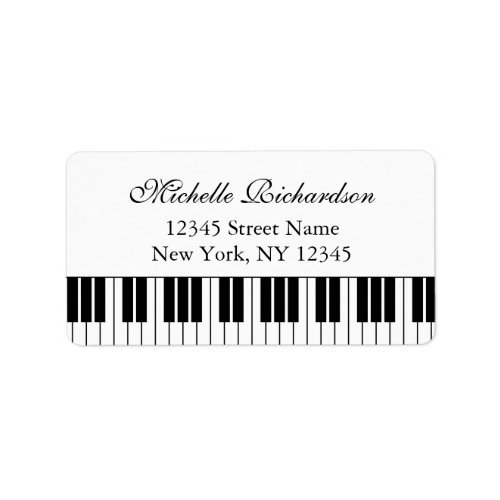 Elegant piano teacher or pianist address labels