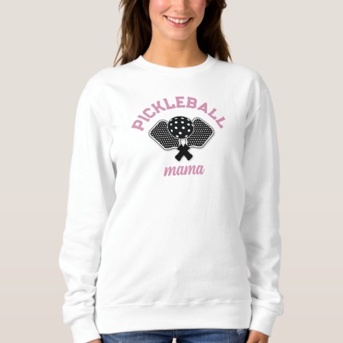 Elegant Pickleball Mama Logo Design Sweatshirt