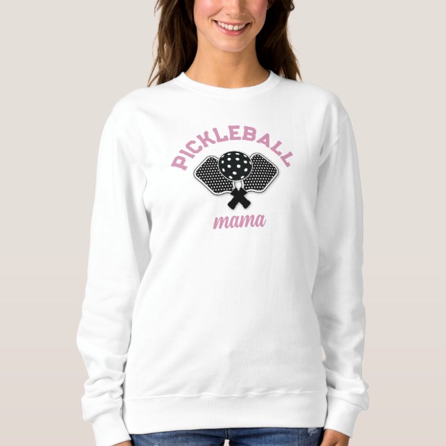 Elegant Pickleball Mama Logo Design Sweatshirt (Front)