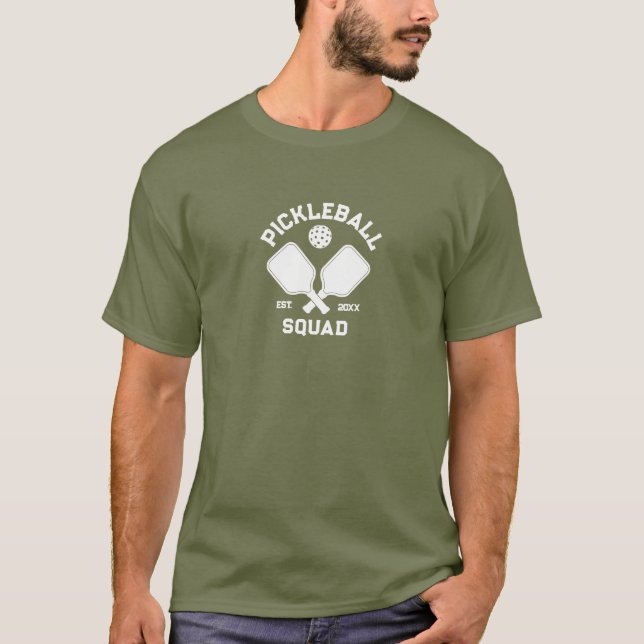 Elegant Pickleball Monogram Design T-Shirt (Front)