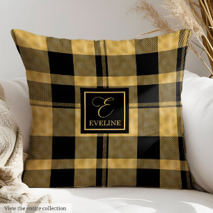 Elegant Pillow Black Gold Custom Wedding Keepsake