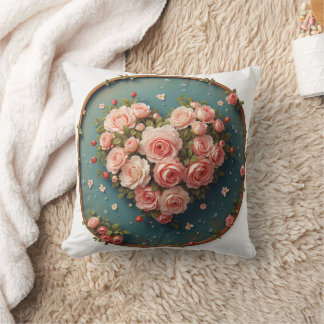 Elegant Pillow with Roses