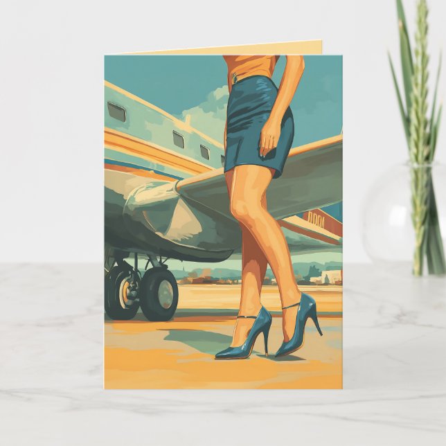 Elegant Pilot by the Jet Invitation (Front)