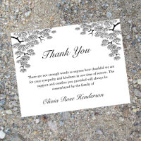 Elegant Pine Branch Bereavement Funeral Thank You